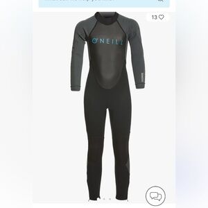 O'Neill Black Wetsuit youth size 12